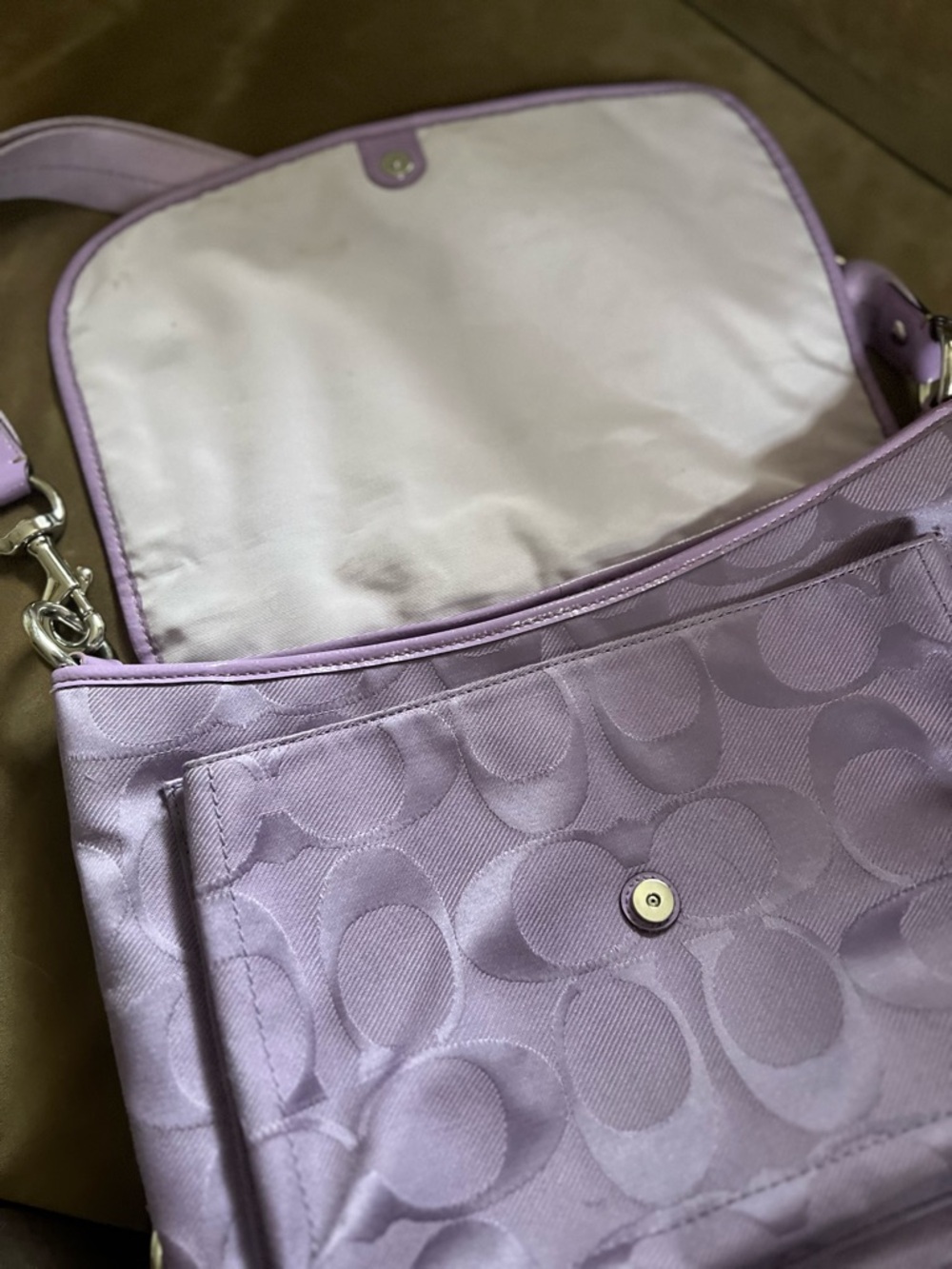 Coach Vintage Lavender Laptop Shoulder Bag - Picture 2 of 5